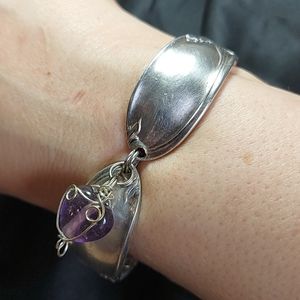 Vintage Artisan Bracelet made from Silver Flatwear